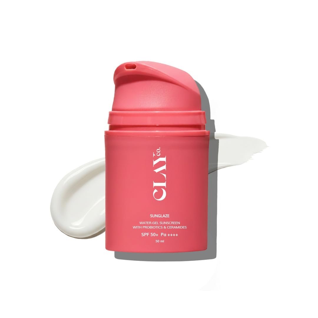 Clayco Sunglaze Sunscreen SPF 50 PA++++ | Probiotic & Ceramide Infused Sun Screen