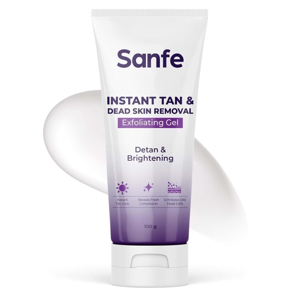 Sanfe Instant Tan & Dead Skin Removal Exfoliating Gel | 100 g | Detan Pack | Tan Remover