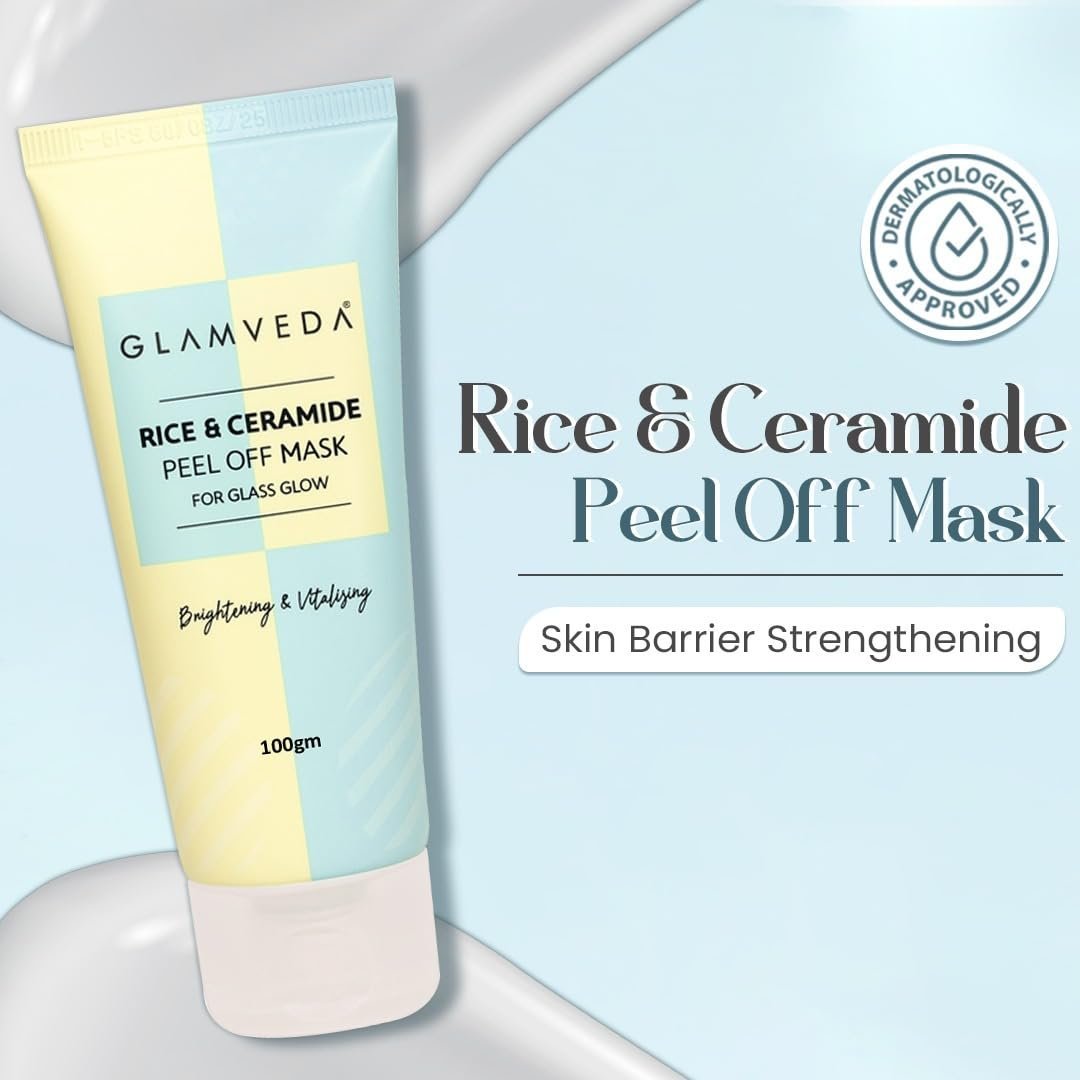 Glamveda Rice & Ceramide Korean Glass Skin Peel-Off Mask | - Image 3