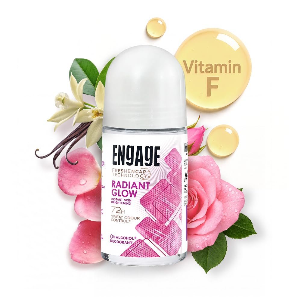 Engage Radiant Glow Underarm Roll On Deo for Women|72 Hour Sweat & Odour Protection|Instant Skin - Image 2