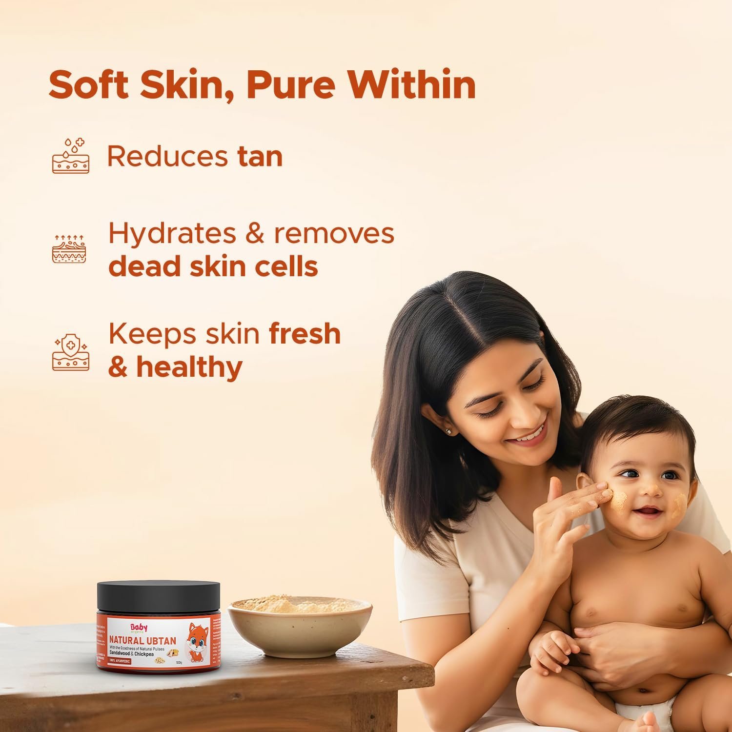 BabyOrgano Ayurvedic Ubtan Bath Powder for Babies, Kids & Mothers 0+ Months | 100g (Pack of 1) - Image 4
