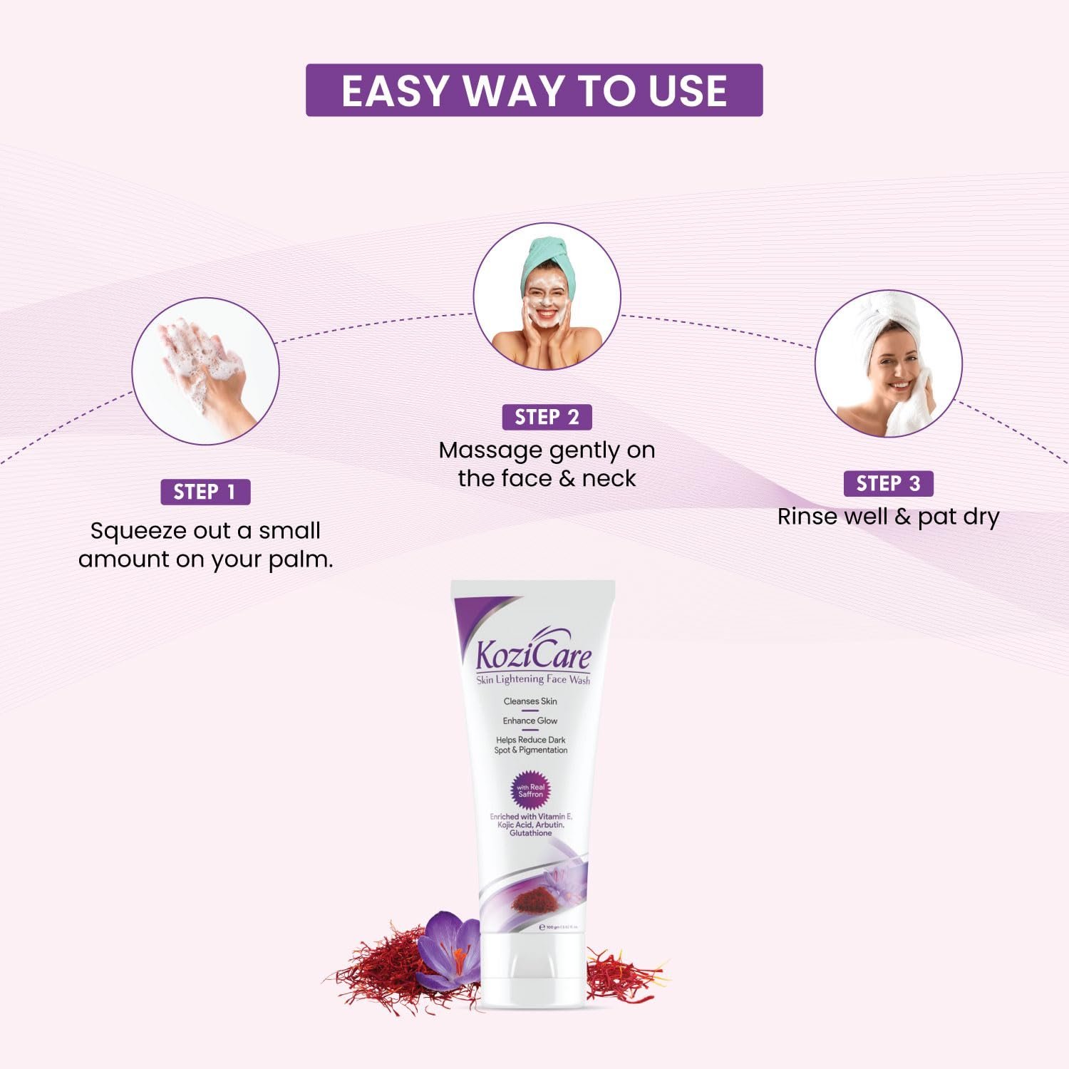 Kozicare Kojic Acid & Glutathione Face Wash | For Women & Men | Face Cleanser & Skin Care - 100 Ml - Image 4